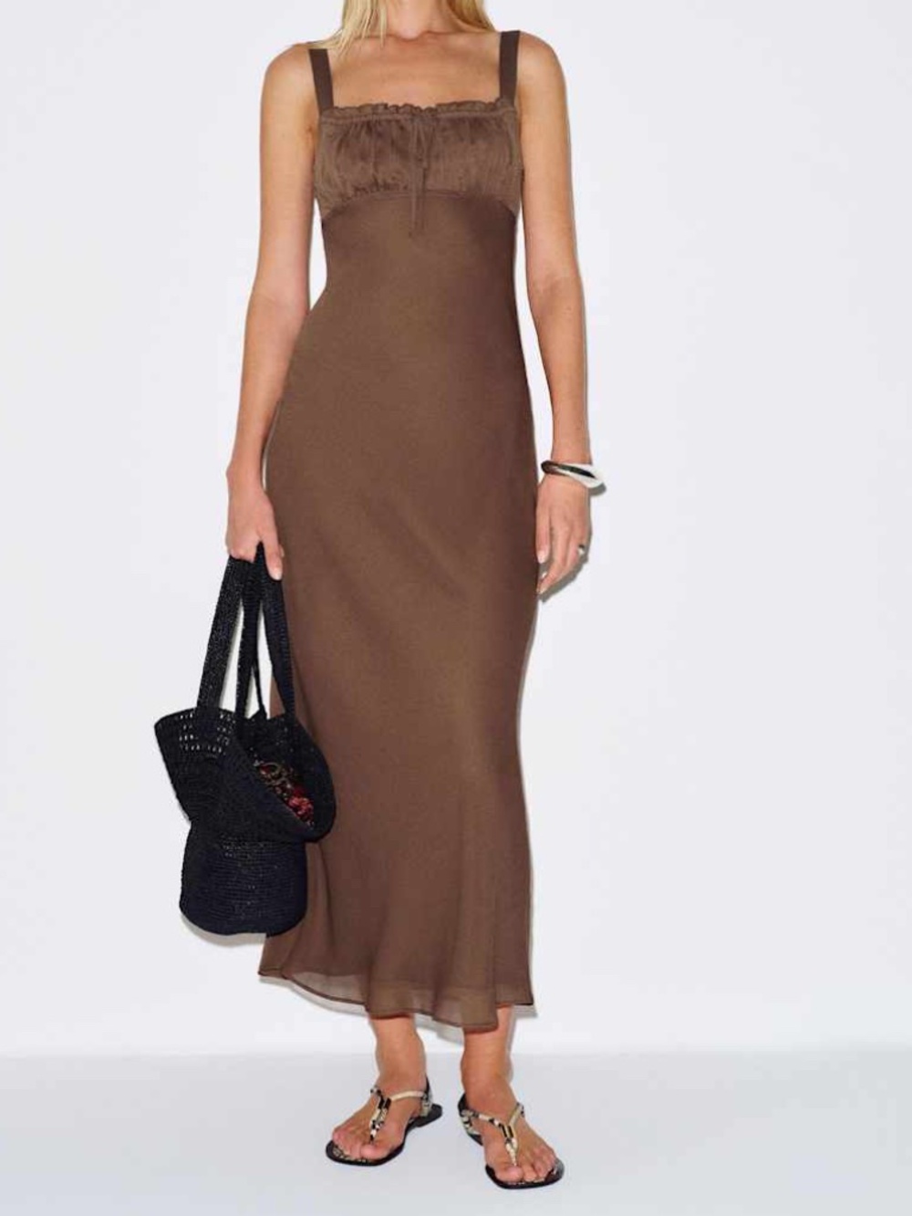 Reformation Liliosa Dress Brown - Size 4